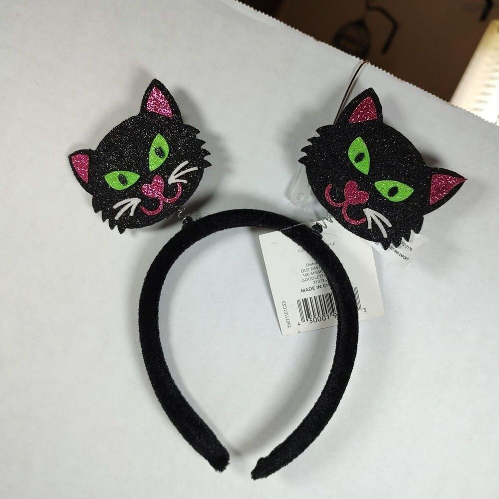 Novelty Headband Black Cat Pumpkin Skull Skeleton Holiday Party Seasonal Hair